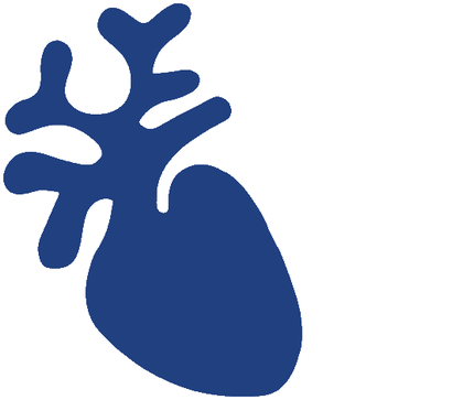 Logotipo de Corazón Luxury Rentals: corazón de coral azul